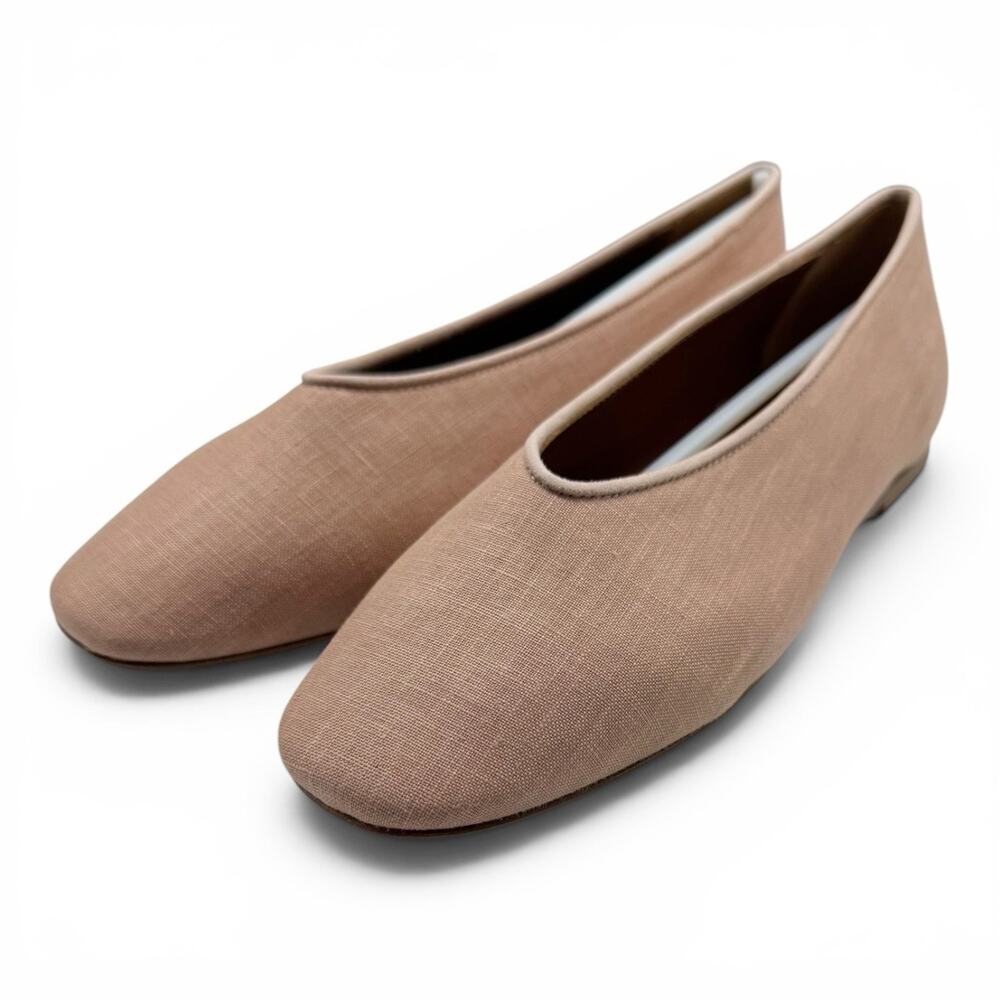 NWB Le Monde Beryl Linen Regency Slipper Ballet Flats Pink US Size 7 Euro 37